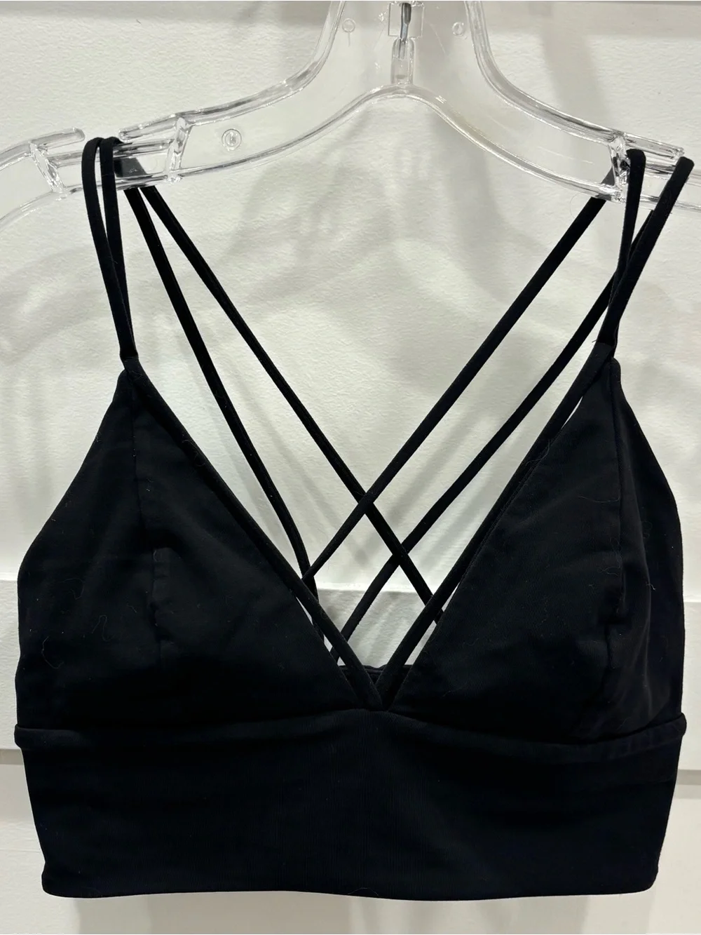 lululemon athletica Black Strappy V-Neck Bralette